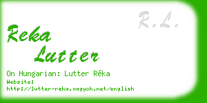 reka lutter business card